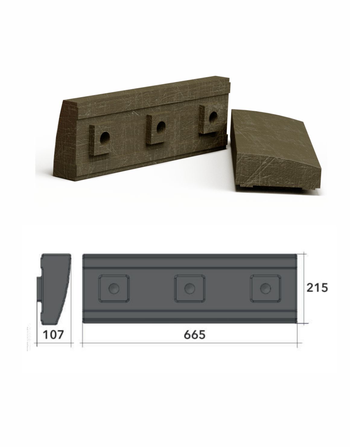 Расходники. Отражательные плиты роторных дробилок - МКЗ №1